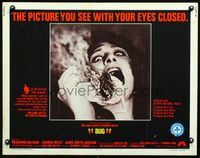 2o014 BUG half-sheet poster '75 wild horror image of screaming girl on phone with flaming insect!