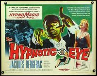 2o042 HYPNOTIC EYE style B half-sheet '60 Jacques Bergerac, cool hypnosis art, stare if you dare!