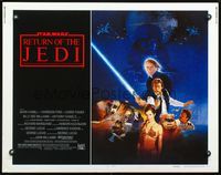 2o063 RETURN OF THE JEDI style B half-sheet '83 George Lucas classic, great art by Kazuhiko Sano!