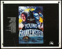 2o084 YOUNG FRANKENSTEIN 1/2sh '74 Mel Brooks, Gene Wilder, Peter Boyle, Marty Feldman, great art!