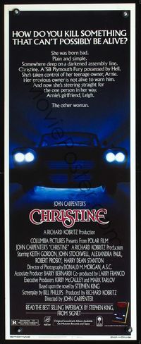 2o116 CHRISTINE insert '83 written by Stephen King, directed by John Carpenter, creepy car image!