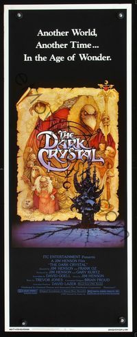 2o126 DARK CRYSTAL insert movie poster '82 Jim Henson, Frank Oz, cool fantasy art by Richard Amsel!