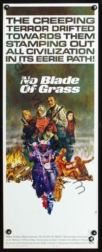 2o204 NO BLADE OF GRASS int'l insert '71 terror drifted towards them stamping out civilization!