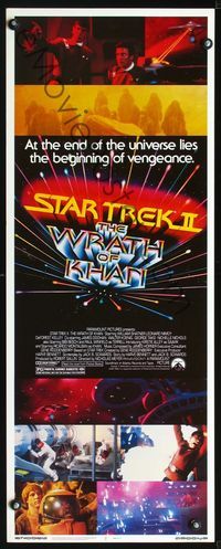 2o238 STAR TREK II insert movie poster '82 The Wrath of Khan, Leonard Nimoy, William Shatner