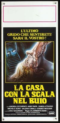 2o479 BLADE IN THE DARK Italian locandina poster '83 Lamberto Bava's La Casa con la scala nel buio!