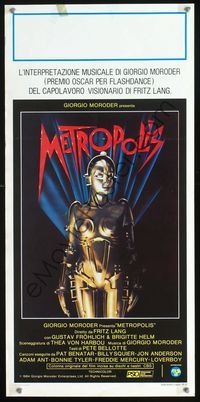 2o517 METROPOLIS Italian locandina poster R84 Fritz Lang classic, great robot image by Nikosey!