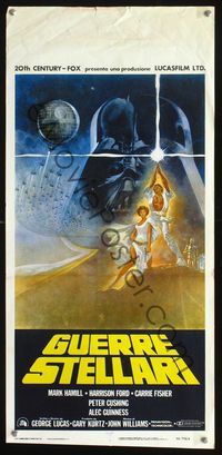 2o527 STAR WARS Italian locandina R80s George Lucas classic sci-fi epic, great art by Tom Jung!