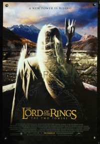 2o870 LORD OF THE RINGS: THE TWO TOWERS DS advance 1sh '02 Peter Jackson epic, Elijah Wood, Tolkien