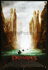 2o869 LORD OF THE RINGS: THE FELLOWSHIP OF THE RING DS adv 1sh '01 Tolkien, canoeing past statues!