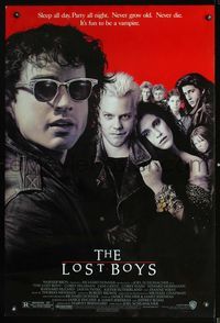 2o871 LOST BOYS one-sheet poster '87 Kiefer Sutherland, teen vampires, directed by Joel Schumacher!