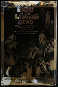 2o883 NIGHT OF THE LIVING DEAD style A killian foil one-sheet poster R93 zombie horror classic!