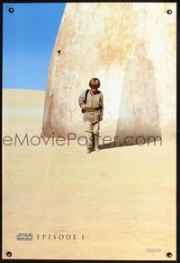 2o887 PHANTOM MENACE style A teaser 1sheet '99 George Lucas, Episode I, cool Anakin Skywalker image!