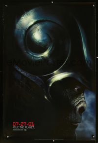 2o891 PLANET OF THE APES style A teaser one-sheet '01 Tim Burton, great image of huge ape army!