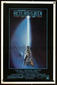 2o901 RETURN OF THE JEDI lightsaber style 1sh '83 George Lucas classic, Mark Hamill, Harrison Ford