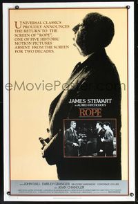 2o910 ROPE one-sheet movie poster R83 James Stewart, great image of Alfred Hitchcock!