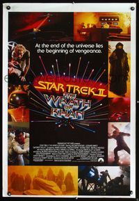 2o921 STAR TREK II one-sheet '82 The Wrath of Khan, Leonard Nimoy, William Shatner, sci-fi sequel!