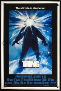 2o942 THING one-sheet '82 John Carpenter, cool sci-fi horror art, the ultimate in alien terror!