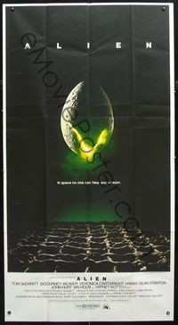 2p096 ALIEN int'l 3sh '79 Ridley Scott outer space sci-fi monster classic, cool hatching egg image!