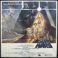 2p073 STAR WARS int'l six-sheet poster '77 George Lucas classic sci-fi epic, great art by Tom Jung!