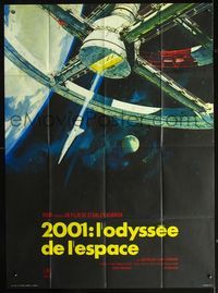 2p192 2001: A SPACE ODYSSEY French 1p R70s Stanley Kubrick, art of space wheel by Bob McCall!
