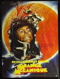2p197 CLOCKWORK ORANGE French 1p R82 Stanley Kubrick classic, wild art of Malcolm McDowell tortured