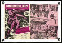 2p036 COMMANDO CODY linen movie herald '53 Sky Marshal of the Universe, cool sci-fi art & images!