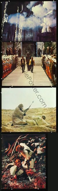 2p075 STAR WARS 4 color movie stills '77 George Lucas, cool images of Luke Skywalker & Han Solo!