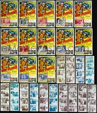 2p001 LOST PLANET 13 1sheets & 56 LCs '53 cool art of space men & woman with ray guns and missiles!