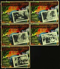 2p283 BODY SNATCHER 5 Mexican LCs R50s images of Boris Karloff & Bela Lugosi, and in border art!