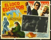 2p260 BUCKET OF BLOOD Mexican movie lobby card '59 Roger Corman, AIP, cool border art!