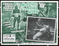 2p261 CREATURE FROM THE BLACK LAGOON Mexican LC '54 border art w/monster & sexy girl by Contreras!