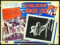 2p262 CURSE OF THE WEREWOLF Mexican LC '61 great images of Oliver Reed as the monster, Hammer