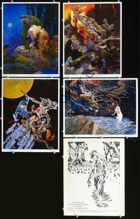 2p321 APPARITIONS set of 4 color movie plates '78 great sci-fi/horror artwork by Berni Wrightson!