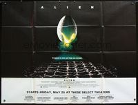 2p132 ALIEN 45x60 subway poster '79 Ridley Scott classic, in space no one can hear you scream!