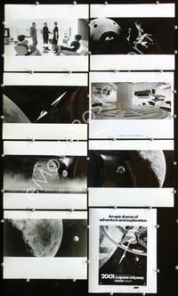 2q354 2001: A SPACE ODYSSEY 11 8x10s '68 Kubrick, Keir Dullea, Gary Lockwell, HAL 9000, Cinerama!