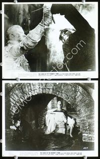 2q592 CURSE OF THE MUMMY'S TOMB 2 8x10 stills '64 great images of monster fighting & holding girl!