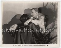 2q306 DOCTOR X 8x10 still '32 Lee Tracy tries to stop shrouded Lionel Atwill from taking Fay Wray!