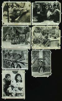 2q420 HUNCHBACK OF NOTRE DAME 7 8x10s '57 Anthony Quinn in full makeup & sexy Gina Lollobrigida!
