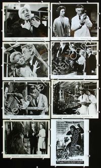 2q374 KONGA 9 8x10 movie stills '61 Michael Gough, Margo Johns, wacky ape + cool movie poster image!