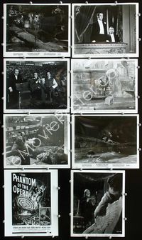 2q377 PHANTOM OF THE OPERA 9 8x10 movie stills '62 Hammer horror, Herbert Lom with mask at piano!