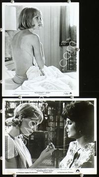 2q608 ROSEMARY'S BABY 2 8x10 stills '68 Roman Polanski, great close image of near-naked Mia Farrow!