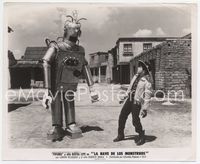 2q327 SHIP OF MONSTERS 8x10 still '59 cool Mexican horror, great image of wacky robot & boy cowboy!