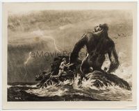 2q330 SON OF KONG 8x10 '33 incredible artwork still of the great ape at the climax of the movie!