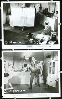 2q611 TINGLER 2 8x10 movie stills '59 great images of Vincent Price in laboratory & holding girl!