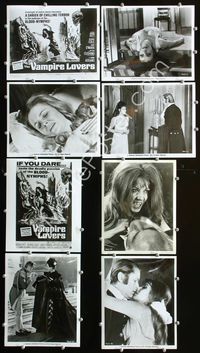 2q382 VAMPIRE LOVERS 9 8x10 movie stills '70 Peter Cushing, Ingrid Pitt, Dawn Addams