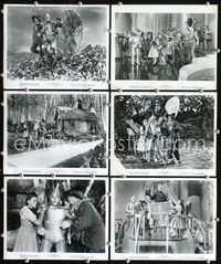 2q478 WIZARD OF OZ 6 8x10s R70 Judy Garland, Tin Man, Scarecrow & Cowardly Lion pictured in all!