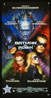 2q114 BATMAN & ROBIN Aust daybill '97 Clooney, O'Donnell, Schwarzenegger, Thurman, Silverstone