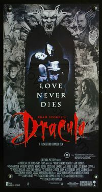 2q121 BRAM STOKER'S DRACULA Aust daybill '92 Francis Ford Coppola, Gary Oldman, cool vampire image!