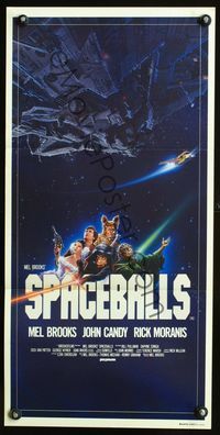 2q229 SPACEBALLS Aust daybill '87 Mel Brooks sci-fi Star Wars spoof, John Candy, Pullman, Moranis