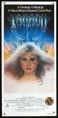2q258 XANADU Australian daybill movie poster '80 sultry Olivia Newton-John close up artwork image!
